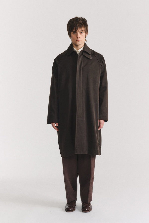 CARLYLE COAT - TWILL WOOL / BUNGA