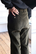 Load image into Gallery viewer, STRAIGHT TROUSERS HIGH DENCE WOOL GABARDINE / PETRO GREEN [Kobe store]