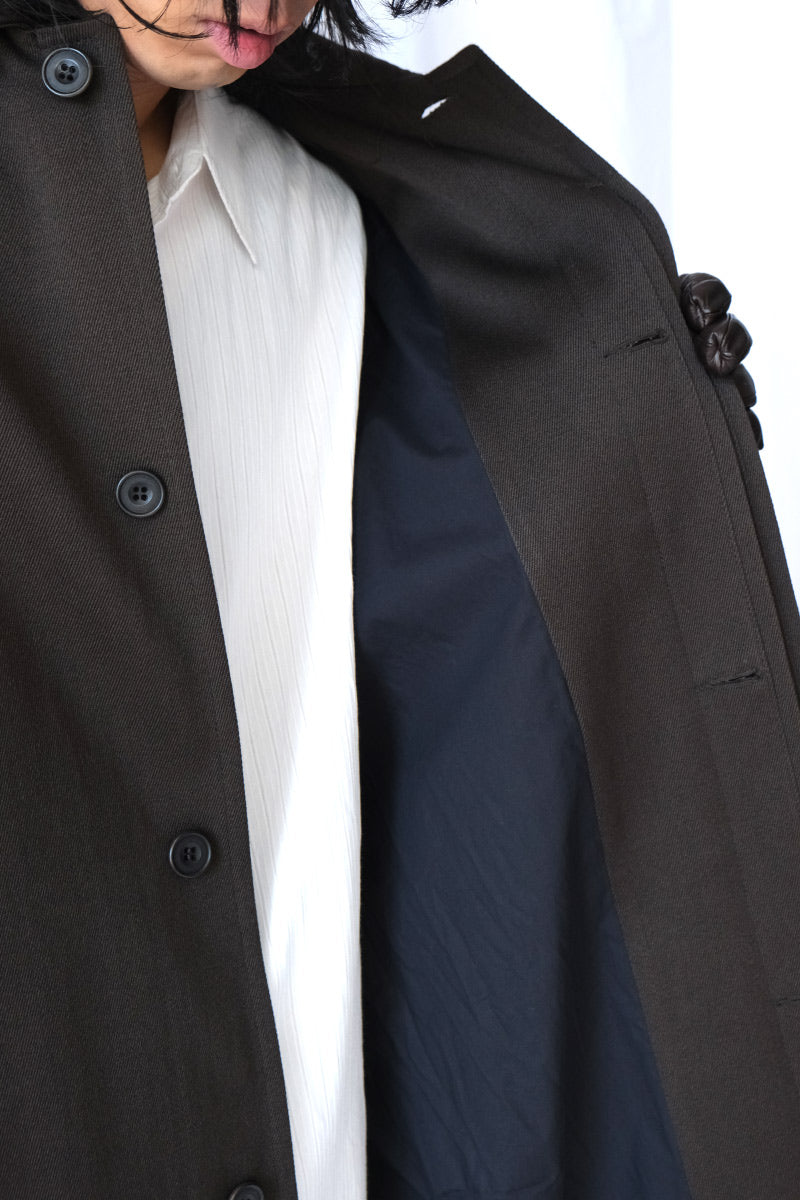CARLYLE COAT - TWILL WOOL / BUNGA