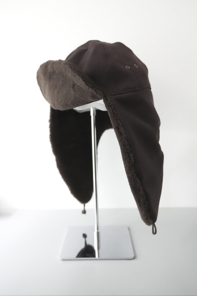 CLEAR TWILL EAR CAP1 / BLACK 
