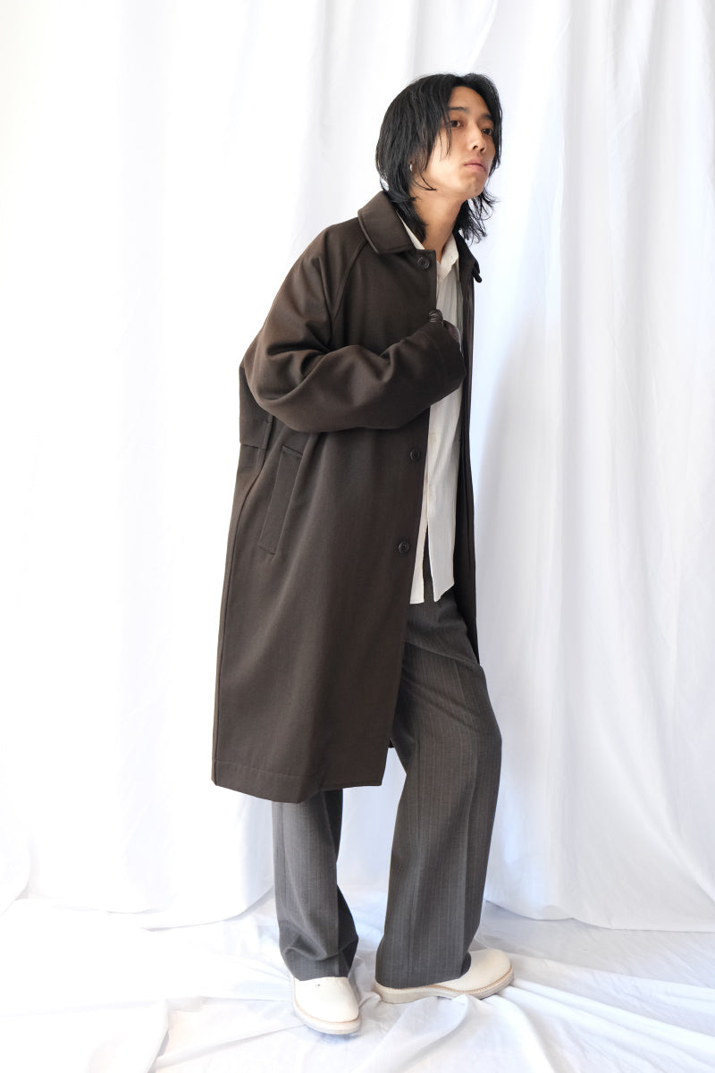 CARLYLE COAT - TWILL WOOL / BUNGA