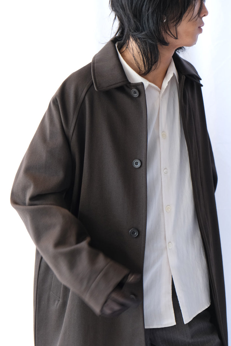 CARLYLE COAT - TWILL WOOL / BUNGA