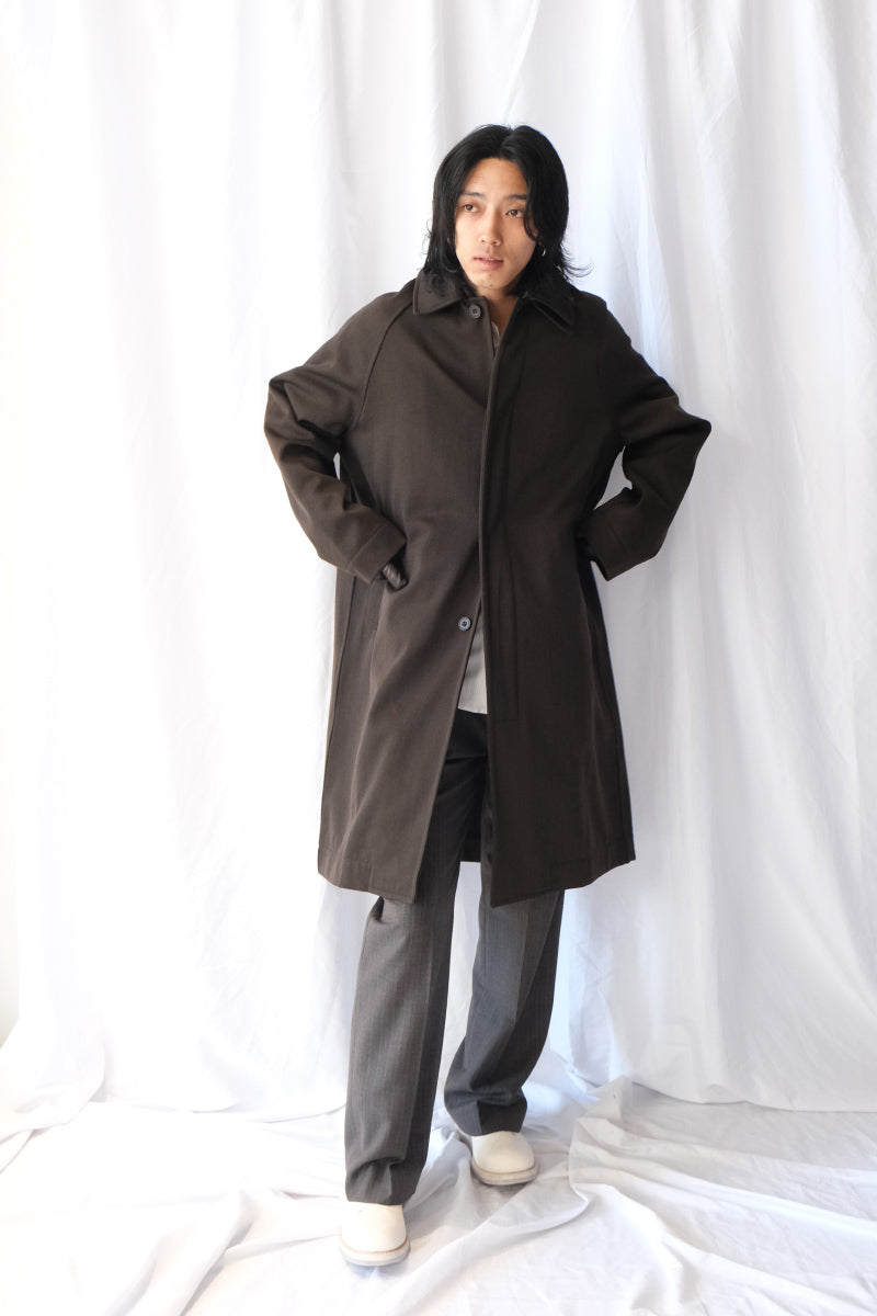 CARLYLE COAT - TWILL WOOL / BUNGA