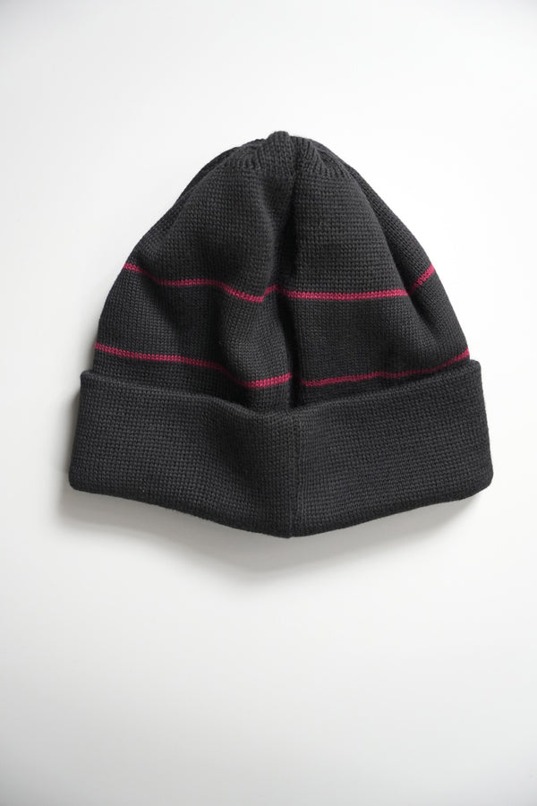 2 LINE MERINO WOOL KNIT / BLACK×WINE