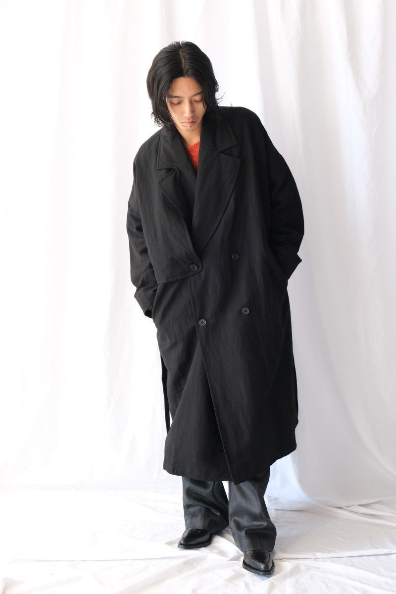 MOON COAT - LIN WOOL / BLACK