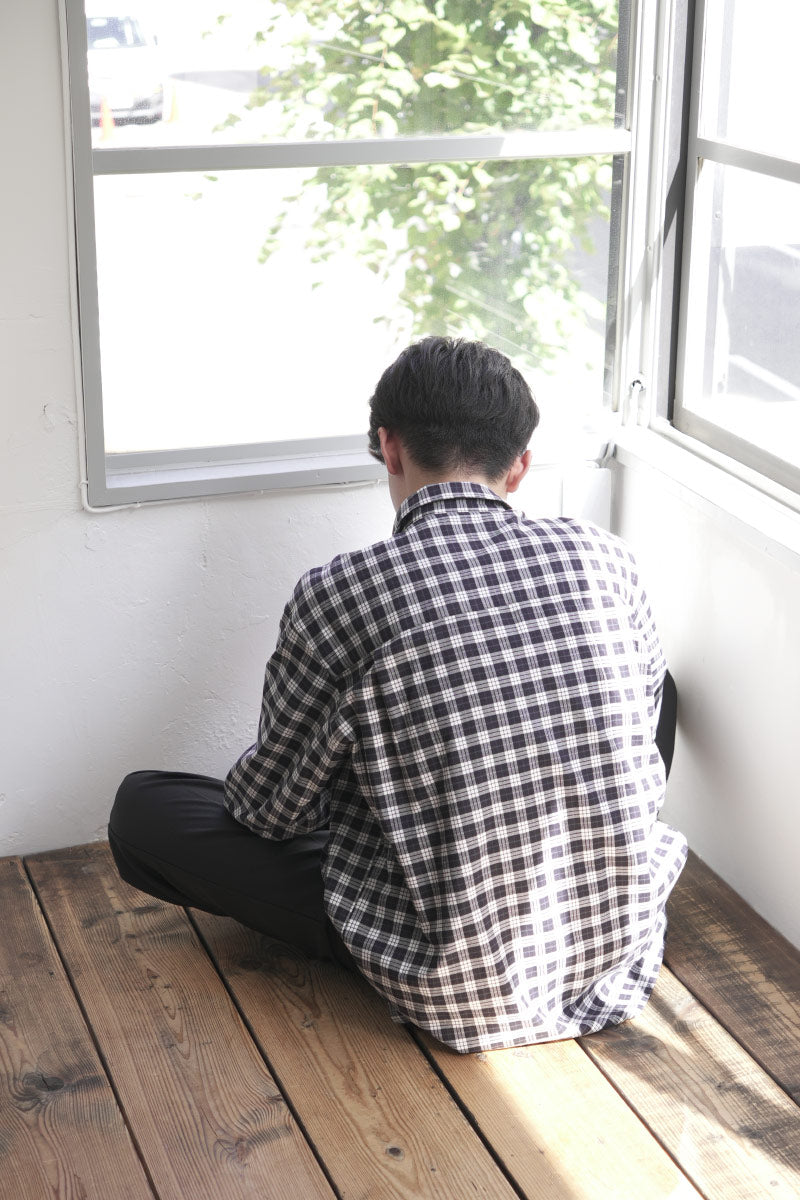 MINIMAL CLASSIC SHIRTS TM MONOCHROME TARTAN / BALCK/WHITE [神戸店]