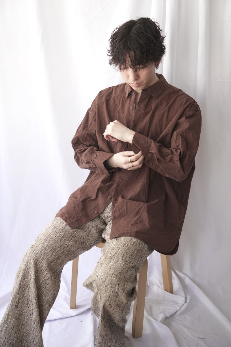 HAMNET SHIRT-PAPER COT / BROWN