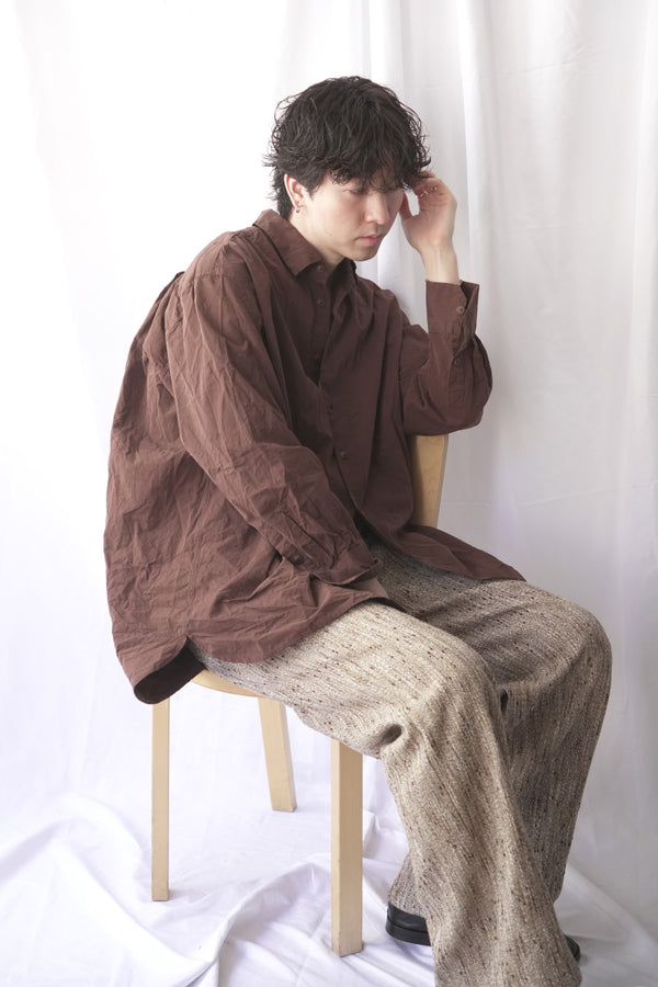 HAMNET SHIRT-PAPER COT /  BROWN