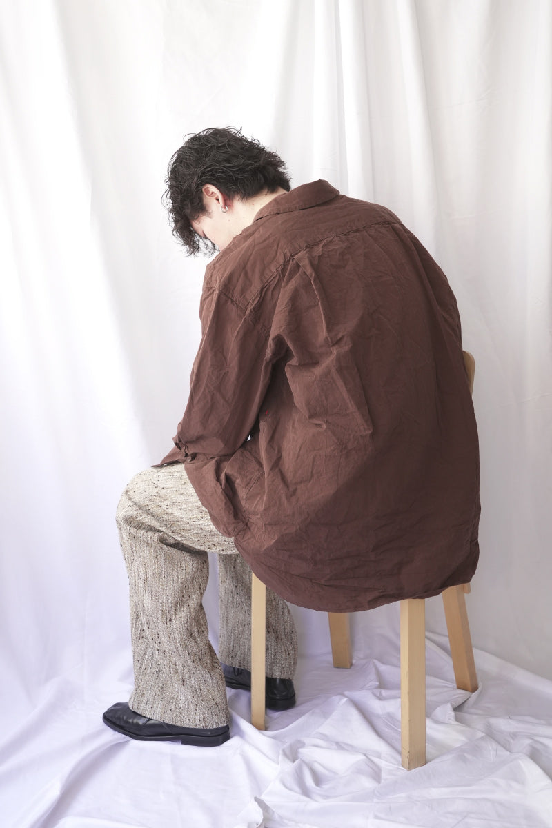HAMNET SHIRT-PAPER COT / BROWN