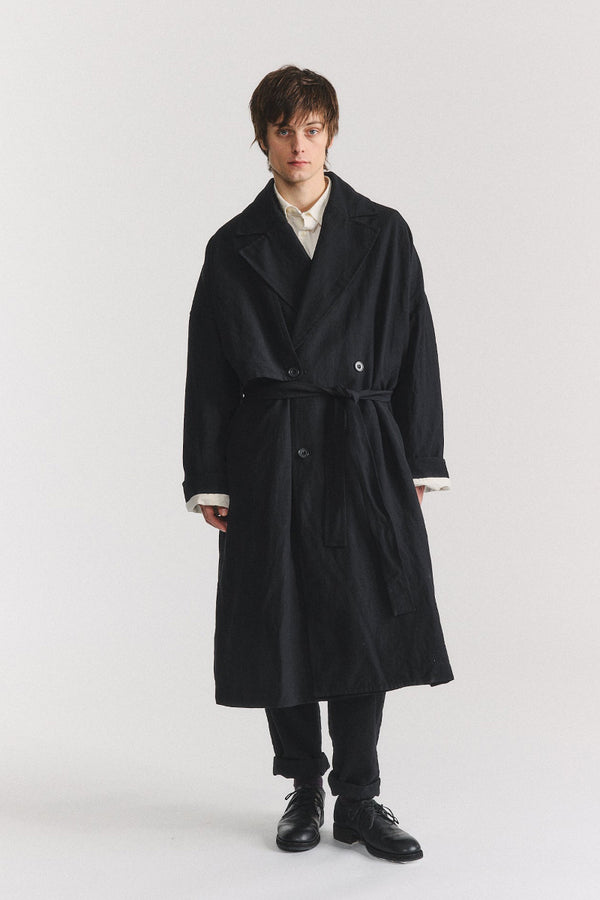 MOON COAT - LIN WOOL / BLACK [26AW入荷予定]