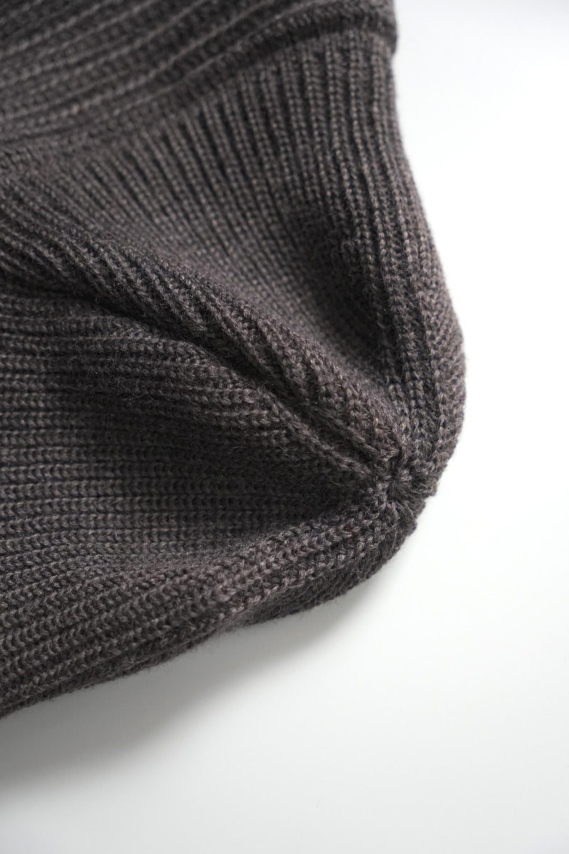 COTTON KNIT BALLOON HAT / BLACK 