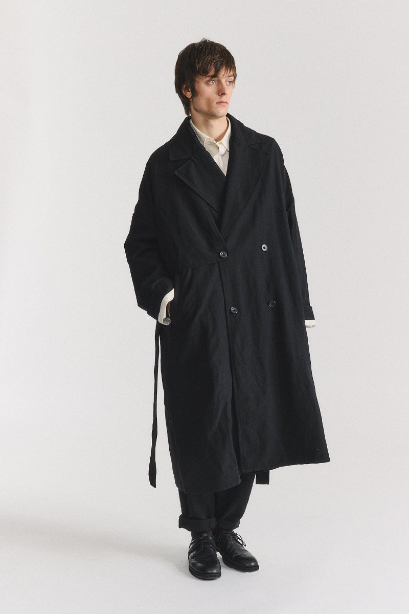 MOON COAT - LIN WOOL / BLACK [26AW入荷予定]