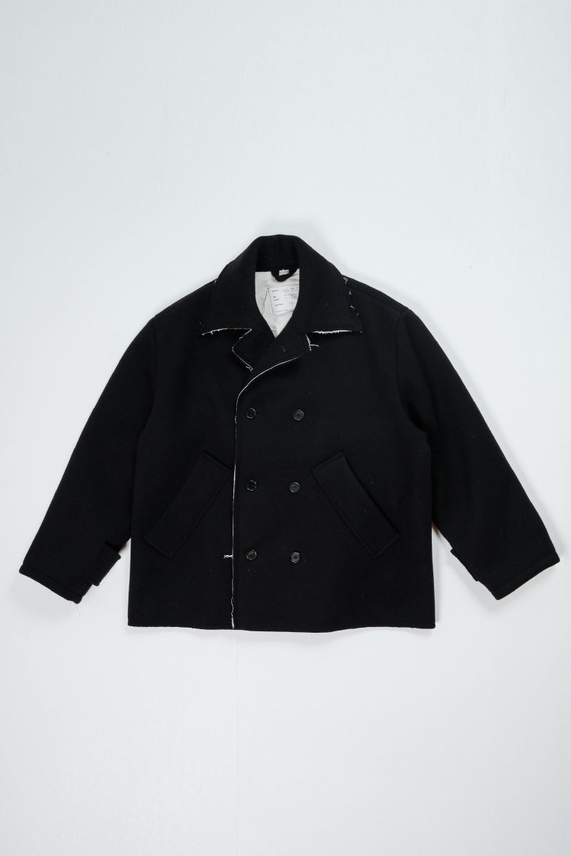 PEACOAT SHORT - WOOL FELT / BLACK