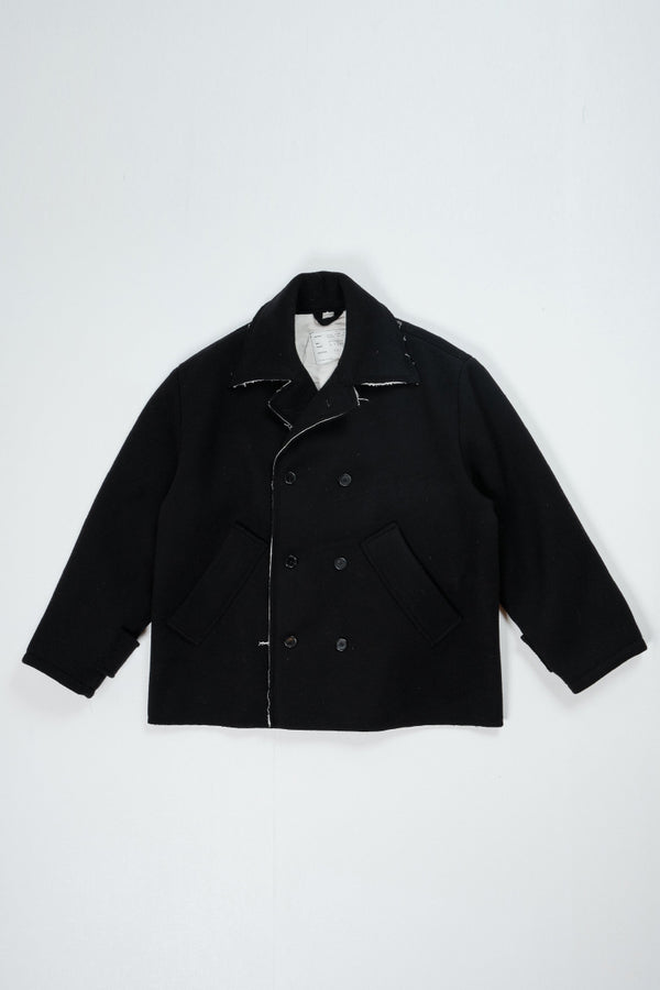 PEACOAT SHORT - WOOL FELT / BLACK