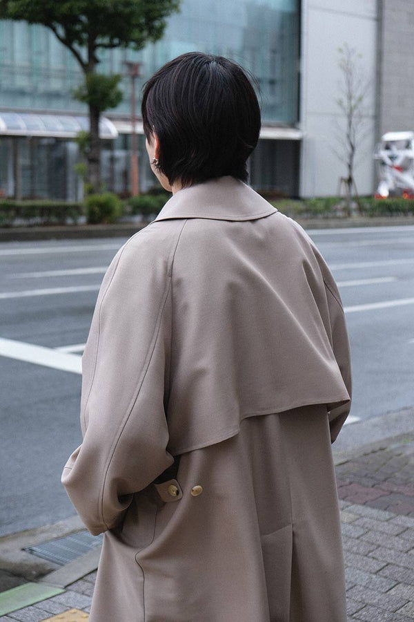 SHORT MAC WOOL/KID MOHAIR OXFORD / BEIGE [神戸店]