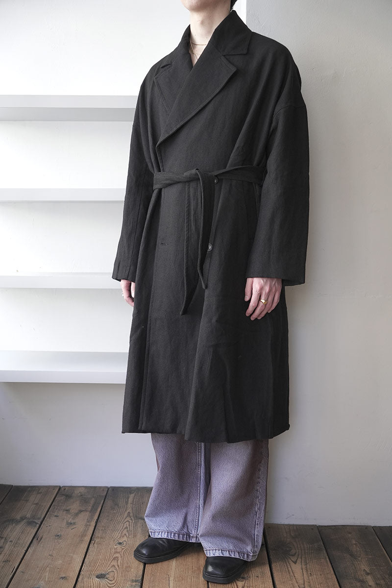 CASEY CASEY | GREAT COAT-FELT/ BLACK ウールオーバーサイズ