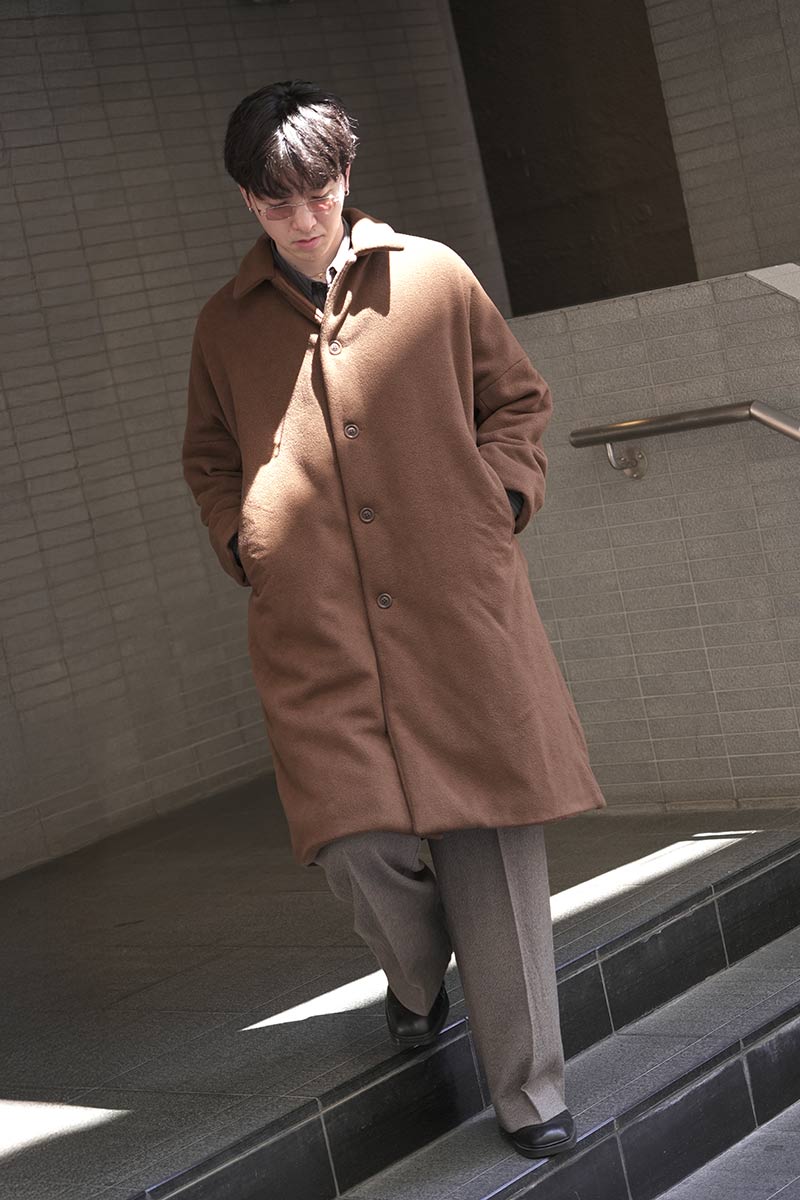 BIG BLOBBY COAT-KASPER / FUDGE