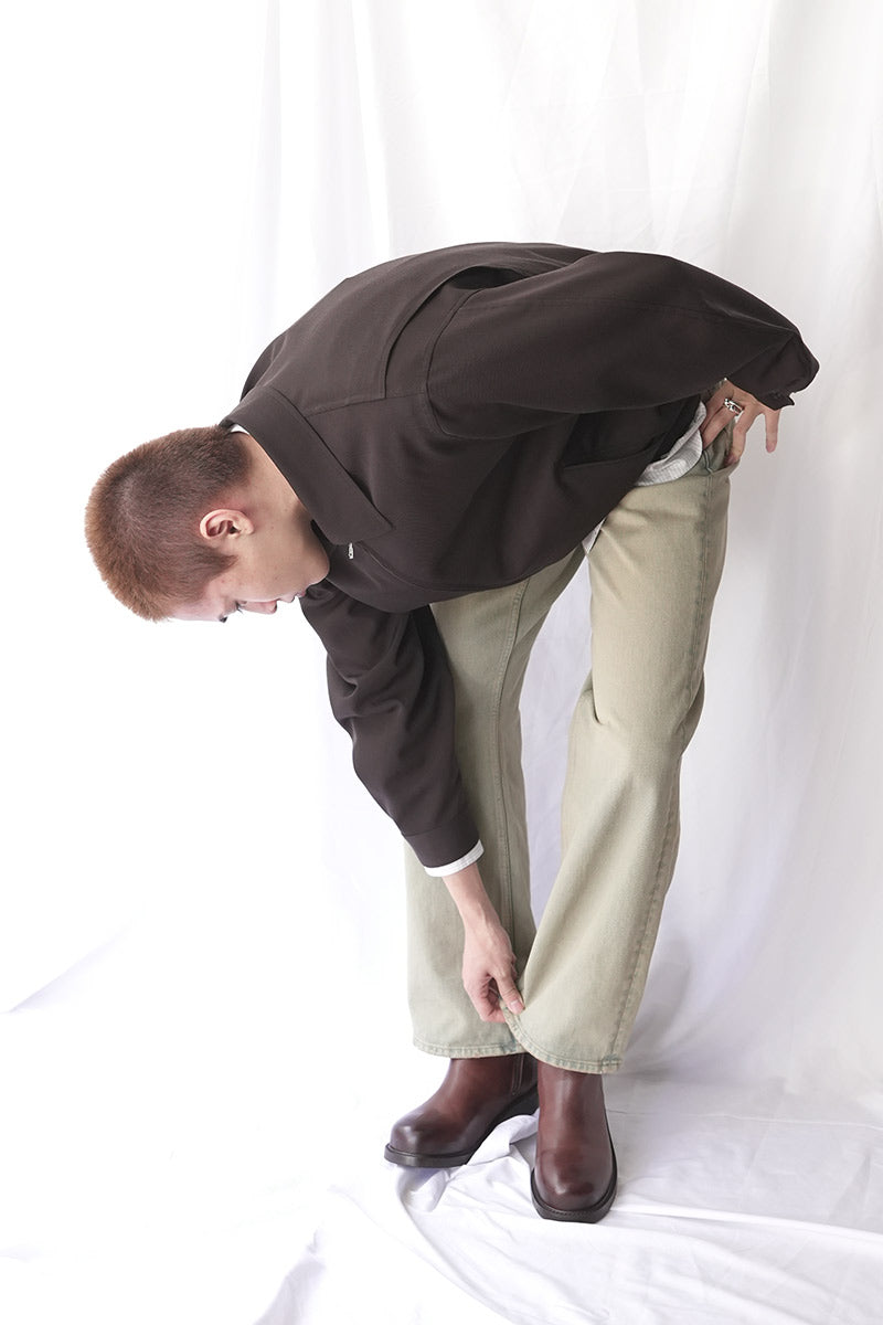 SPORTS JACKET WASHED WOOL GABARDINE / BROWN [神戸店]