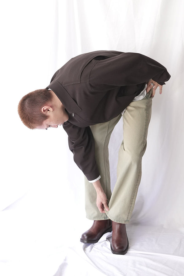 SPORTS JACKET WASHED WOOL GABARDINE / BROWN [神戸店]