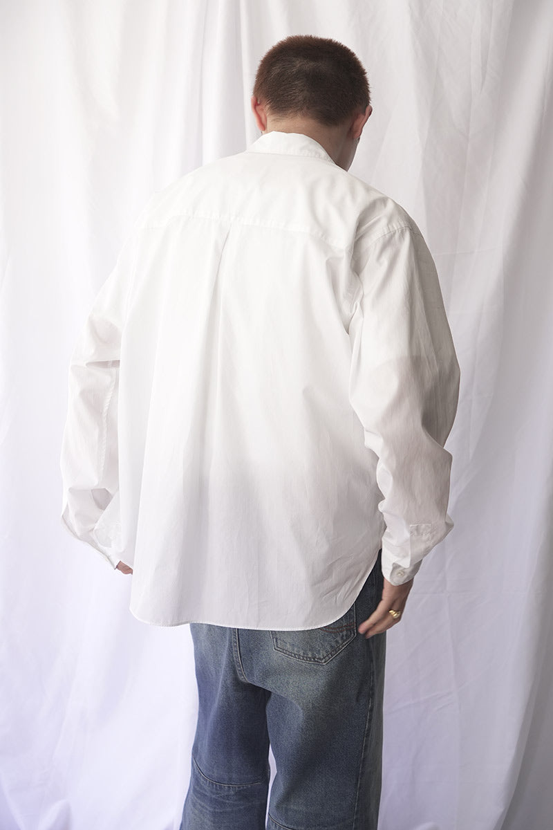 DOUBLE POCKET SHIRTS DJA 200/2 / WHITE [Kobe store]