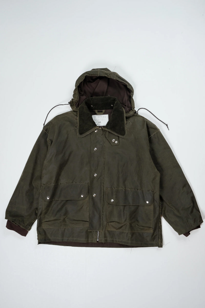 WAXED OUTDOOR JACKET - WAXED COTTON / GREEN