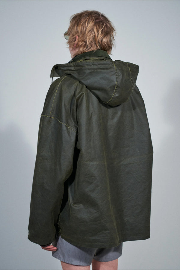 WAXED OUTDOOR JACKET - WAXED COTTON / GREEN