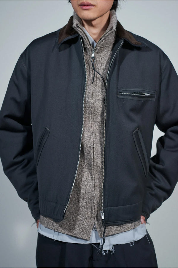 WORKER JACKET - WOOL TWILL / GREY