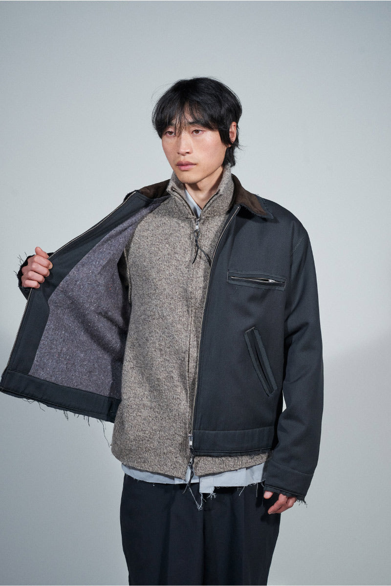 WORKER JACKET - WOOL TWILL / GREY