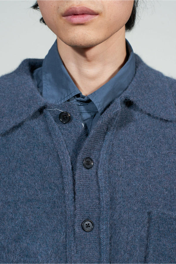 HAIRY CARDIGAN - ALPACA / GREY