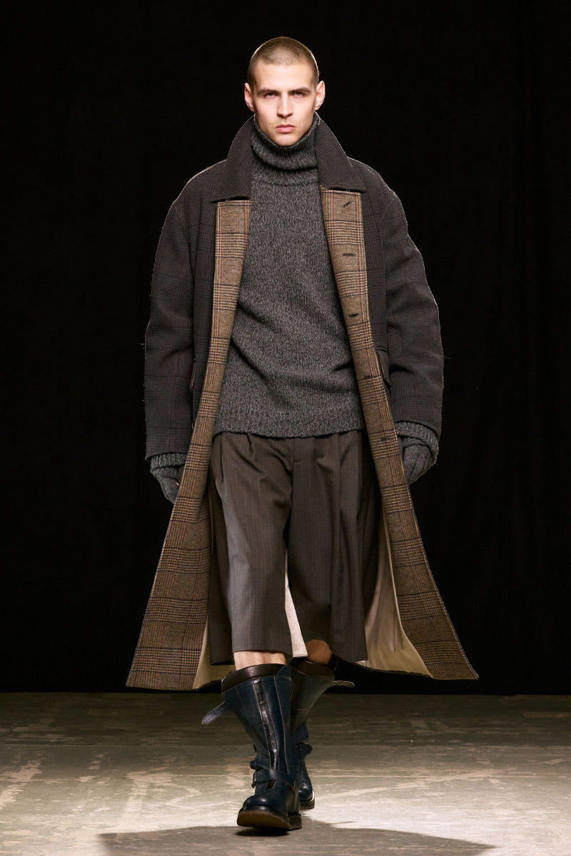 COLLAPSE CARCOAT / BISHOP CHECK TEMPERED WOOL[26AW入荷予定]