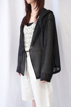 画像をギャラリービューアに読み込む, RECYCLE PL MESH HOODIE SHIRT / BLACK