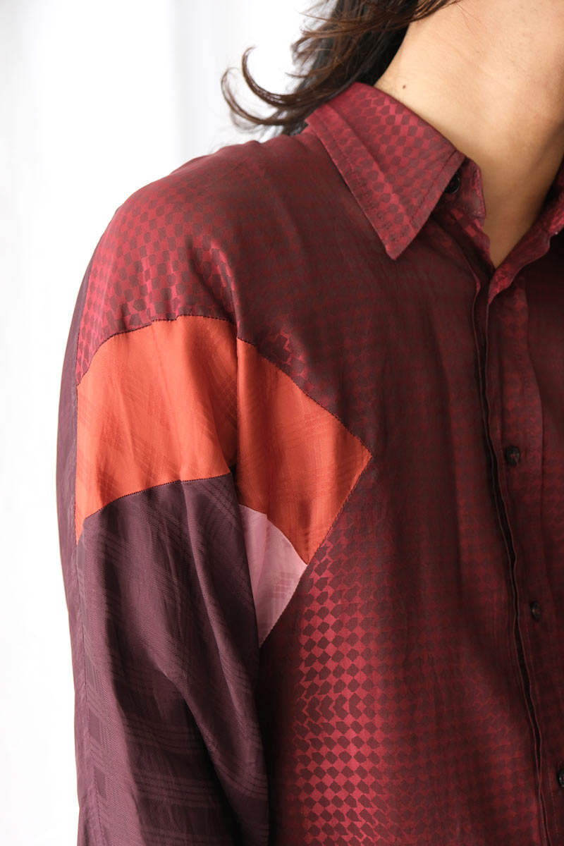 SAG ARM FLEX SHIRT / RED/AUBERGINE [30%OFF]