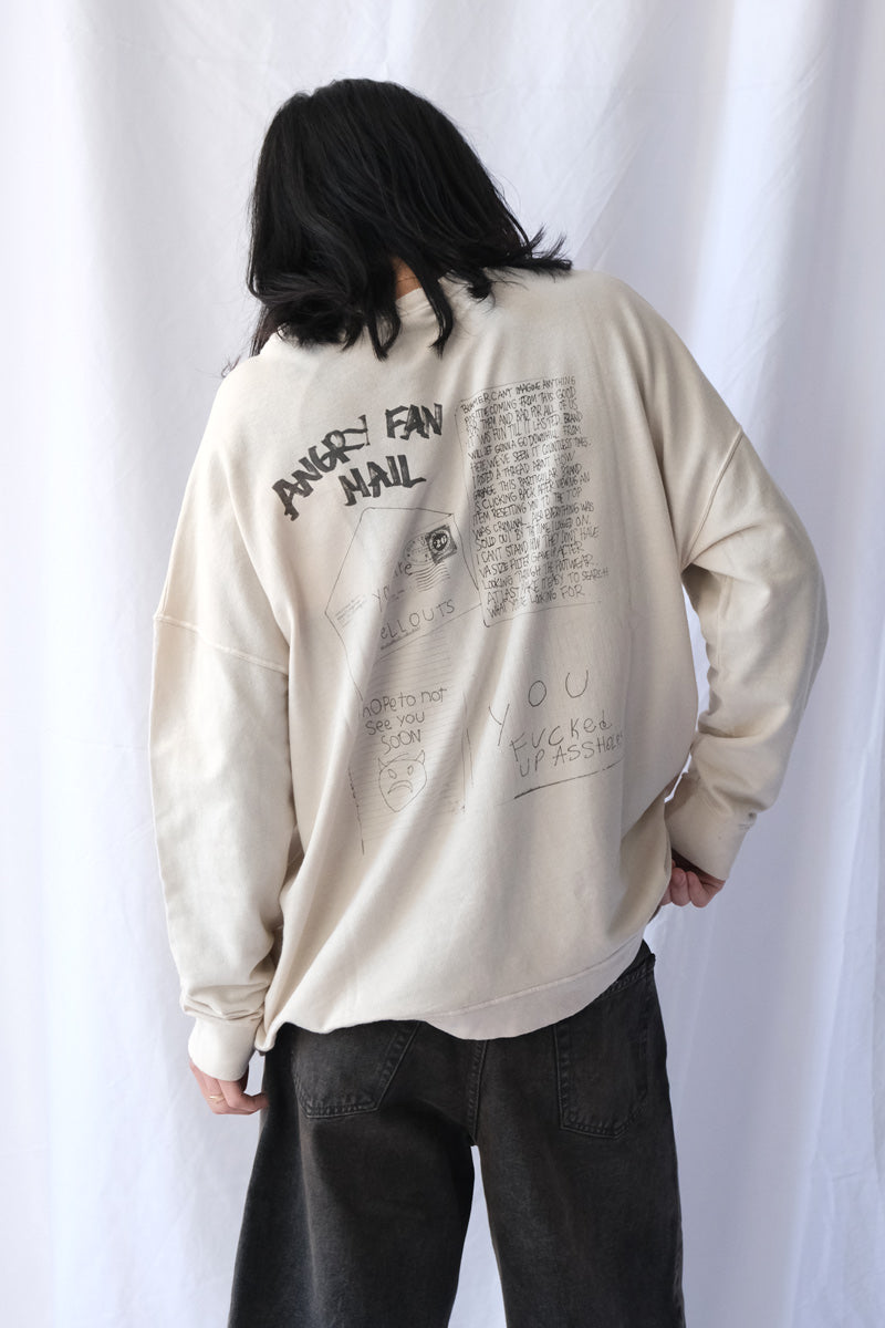 SLACK SWEATSHIRT / ANGRY FAN MAIL PRINT