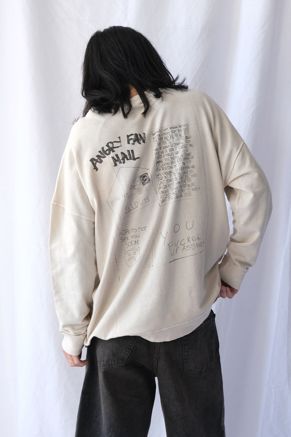 SLACK SWEATSHIRT / ANGRY FAN MAIL PRINT