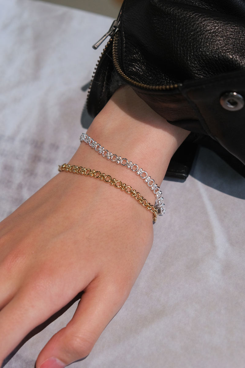 SUN BRACELET THIN / GOLD PLATED BRASS