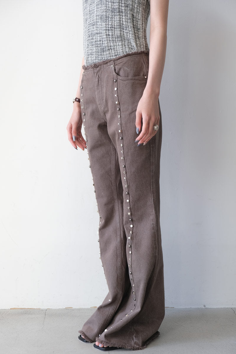 SURF STUD TROUSERS / STONE GREY MARBLE