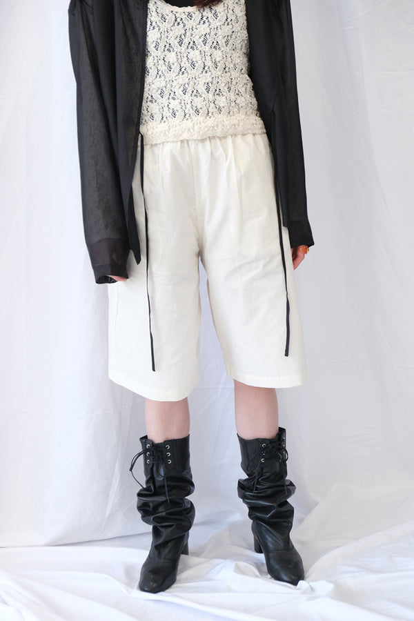 COTTON BROAD EASY SHORTS / IVORY