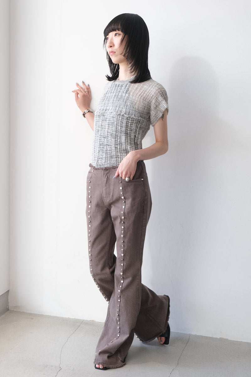 SURF STUD TROUSERS / STONE GREY MARBLE