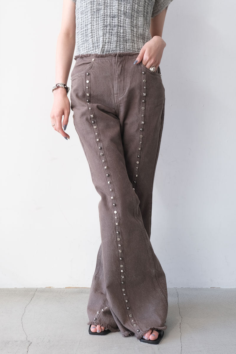 SURF STUD TROUSERS / STONE GREY MARBLE