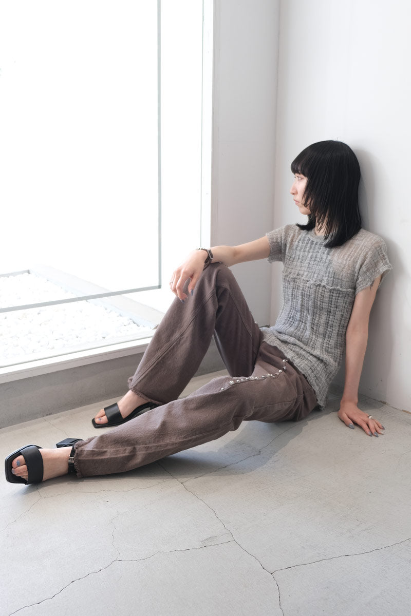 SUNNY TEE / ICE GREY SLUB [20% 할인]