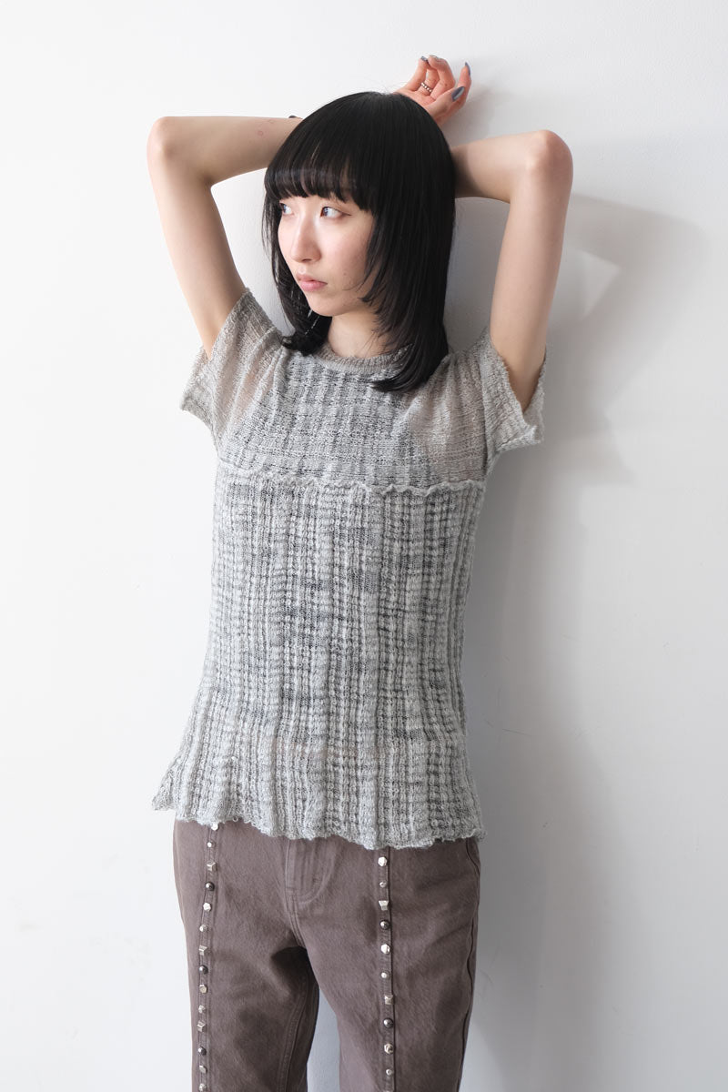 SUNNY TEE / ICE GREY SLUB [20% 할인]