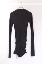 画像をギャラリービューアに読み込む, SHEER FRIES SIDE TUCK TOP / CHARCOAL