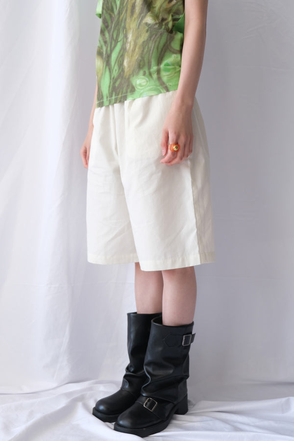 COTTON BROAD EASY SHORTS / IVORY