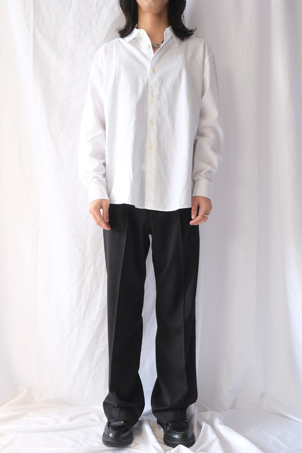 SLACK TROUSERS / BLACK WORSTED WOOL