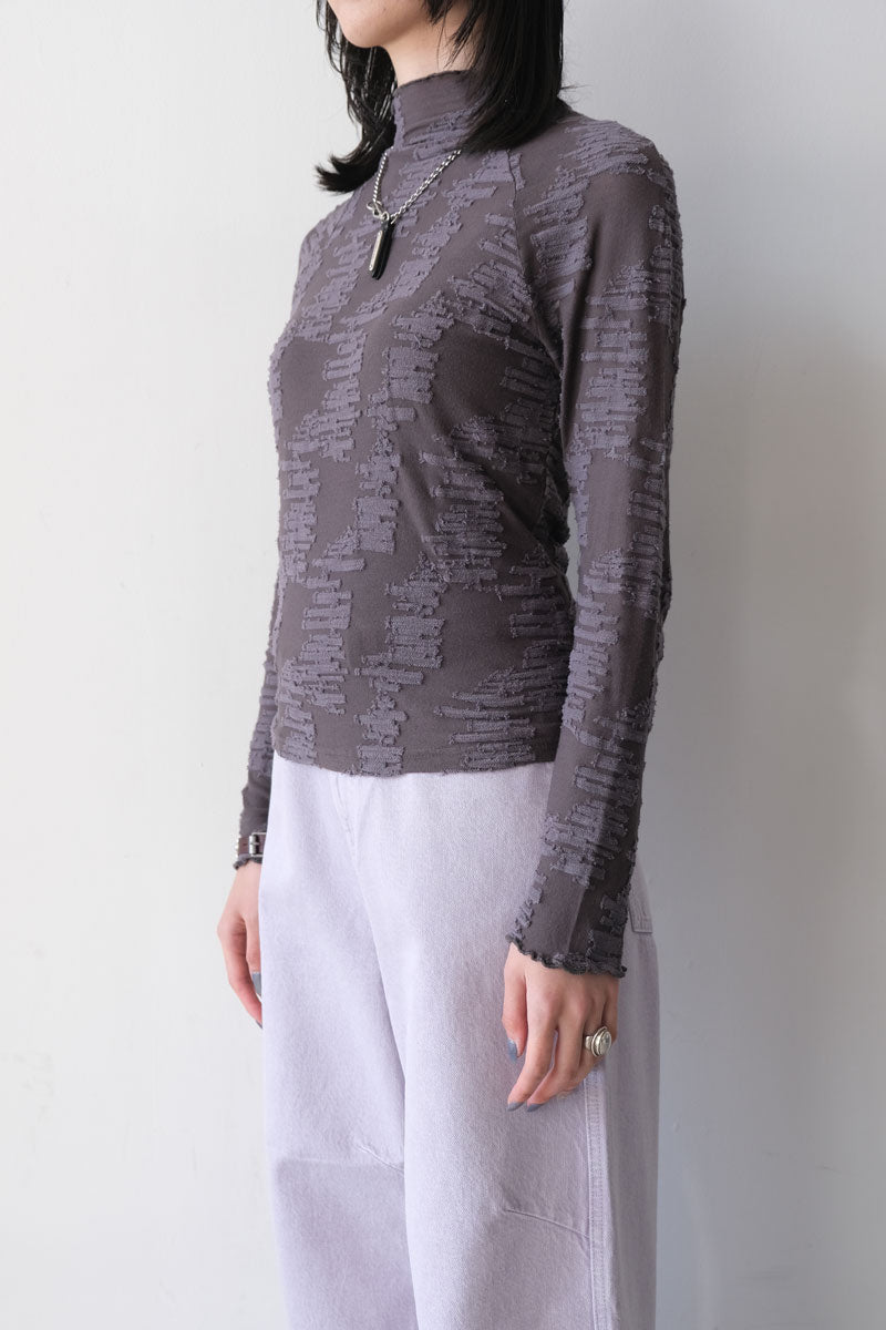 BON LONGSLEEVE / PLUM GREY JACQUARD [20% 할인]