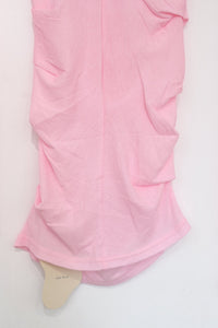 SHEER FRIES SIDE TUCK TOP / PINK