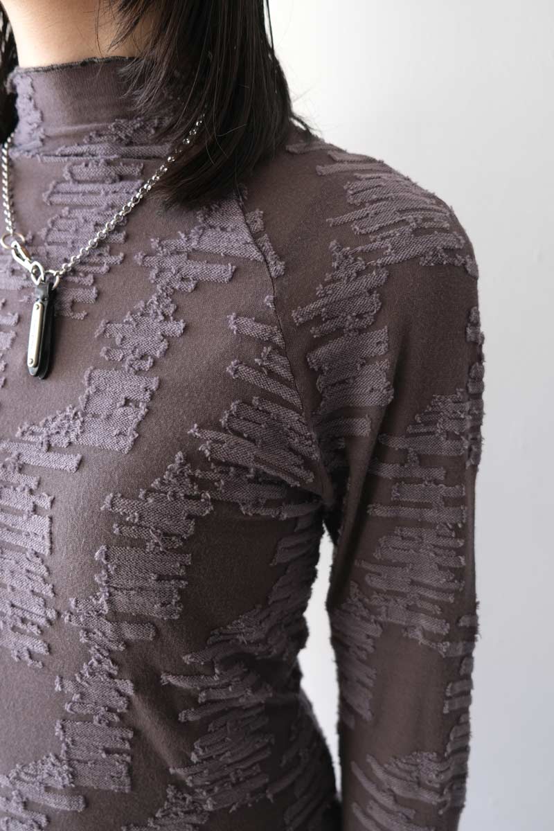 BON LONGSLEEVE / PLUM GREY JACQUARD [20% 할인]