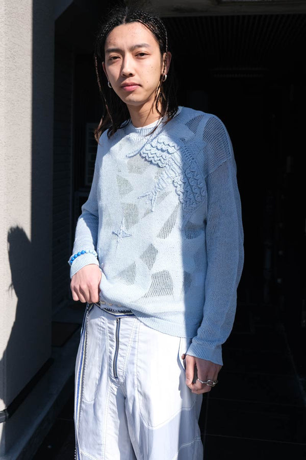 BIRD MESH KNIT / SKY [20%OFF]
