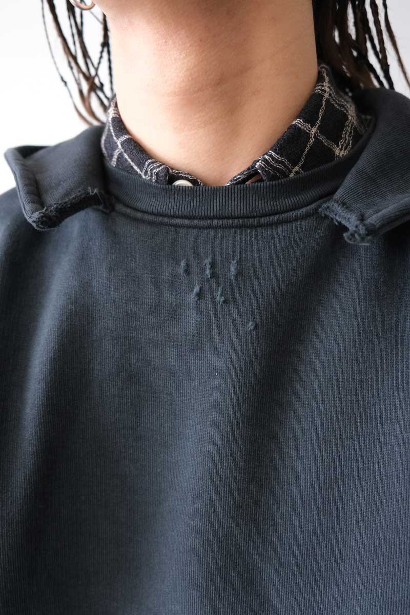 RELIC HOOD / PIGMENT BLACK HEFTY FLEECE [30% 할인]
