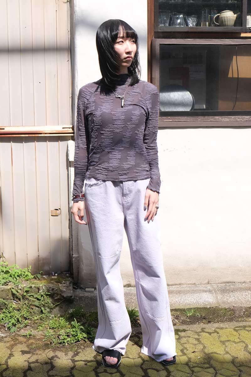 BON LONGSLEEVE / PLUM GREY JACQUARD [20% 할인]